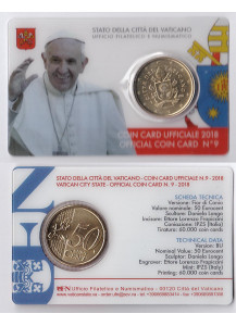 2018 - Coincard VATICANO 50 Centesimi Papa Francesco -  N.9
